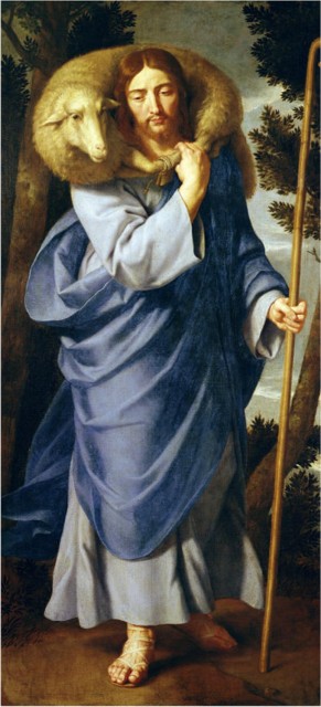 Картина Филиппа де Шампаня (XVII век) изображает Доброго Пастыря из причти Христа