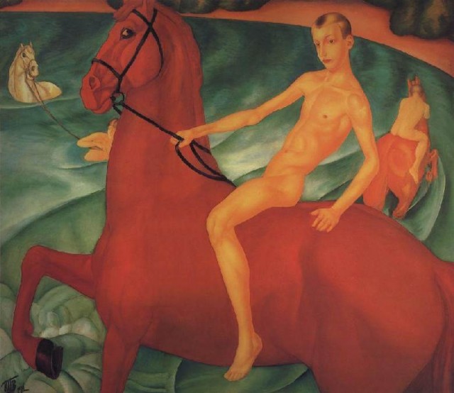 Картина Кузьмы Петрова- Водкина  «Купание красного коня».